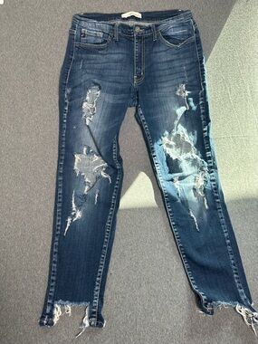 KanCan Distressed Dark Blue Skinny Jeans #16P